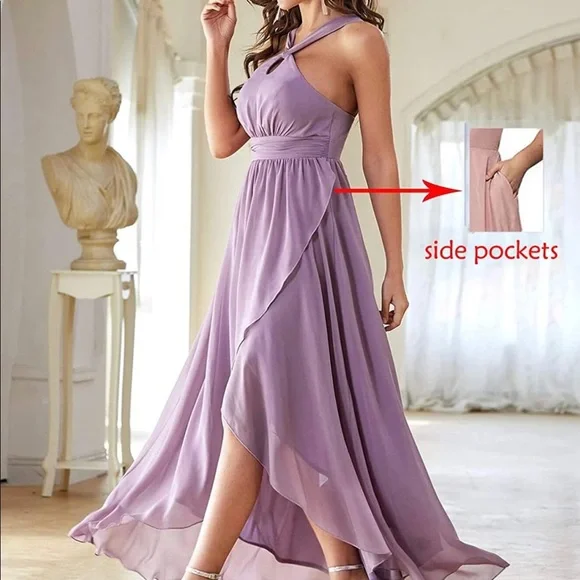 *New* Halter Dress size 12 fits more like a 10 but has corset back - Picture 3 of 4